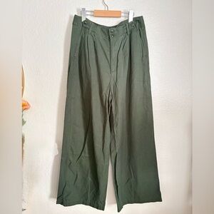 Madewell Harlow Wide Leg Pants Green